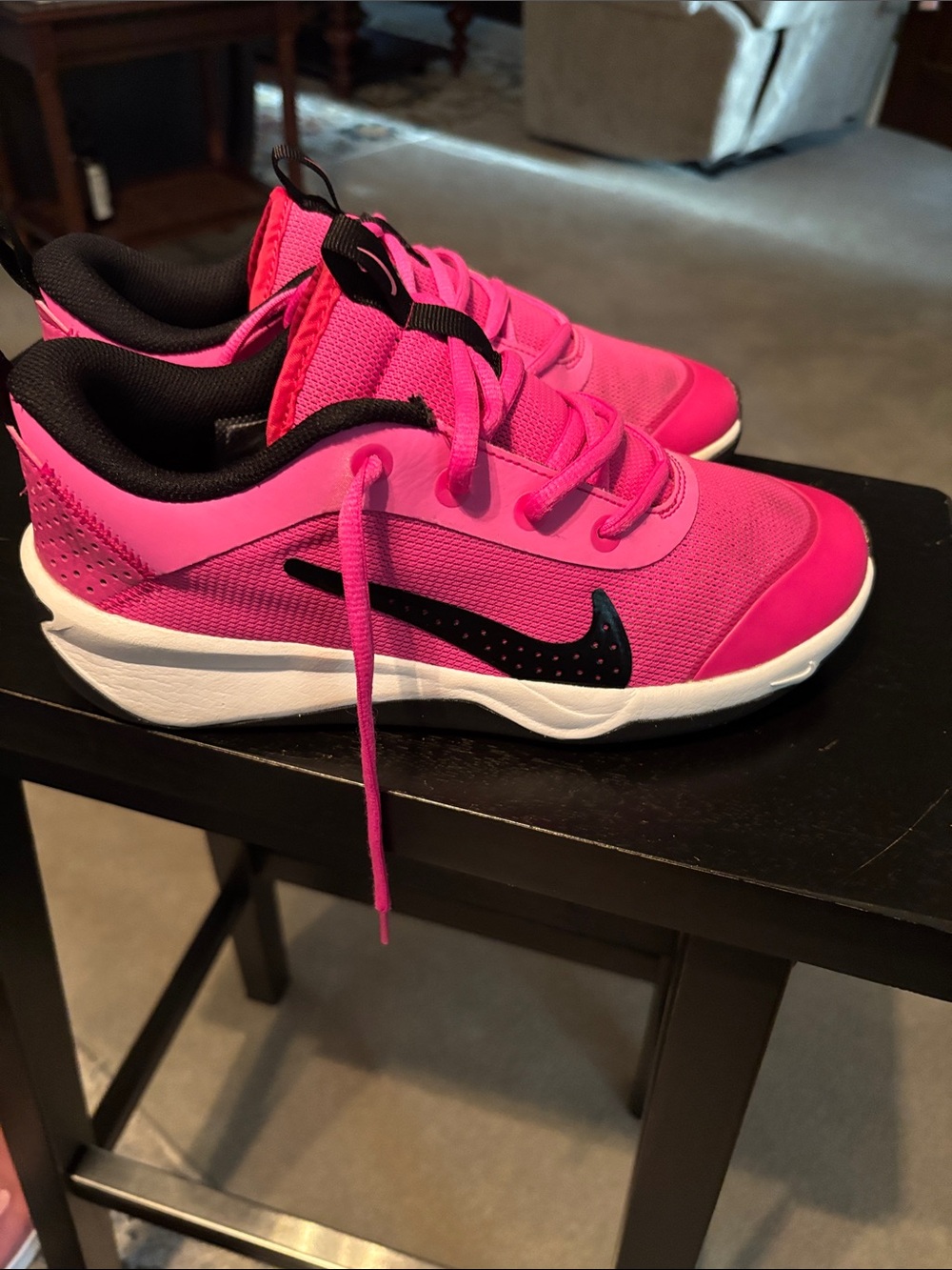 Nike Kids Hot Pink and Black Sneakers